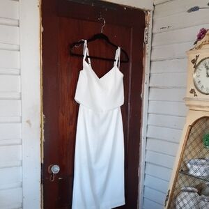 Dress the Population Elegant White Midi Dress